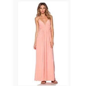 Revolve (T-bags LA) X back blush pink maxi dress